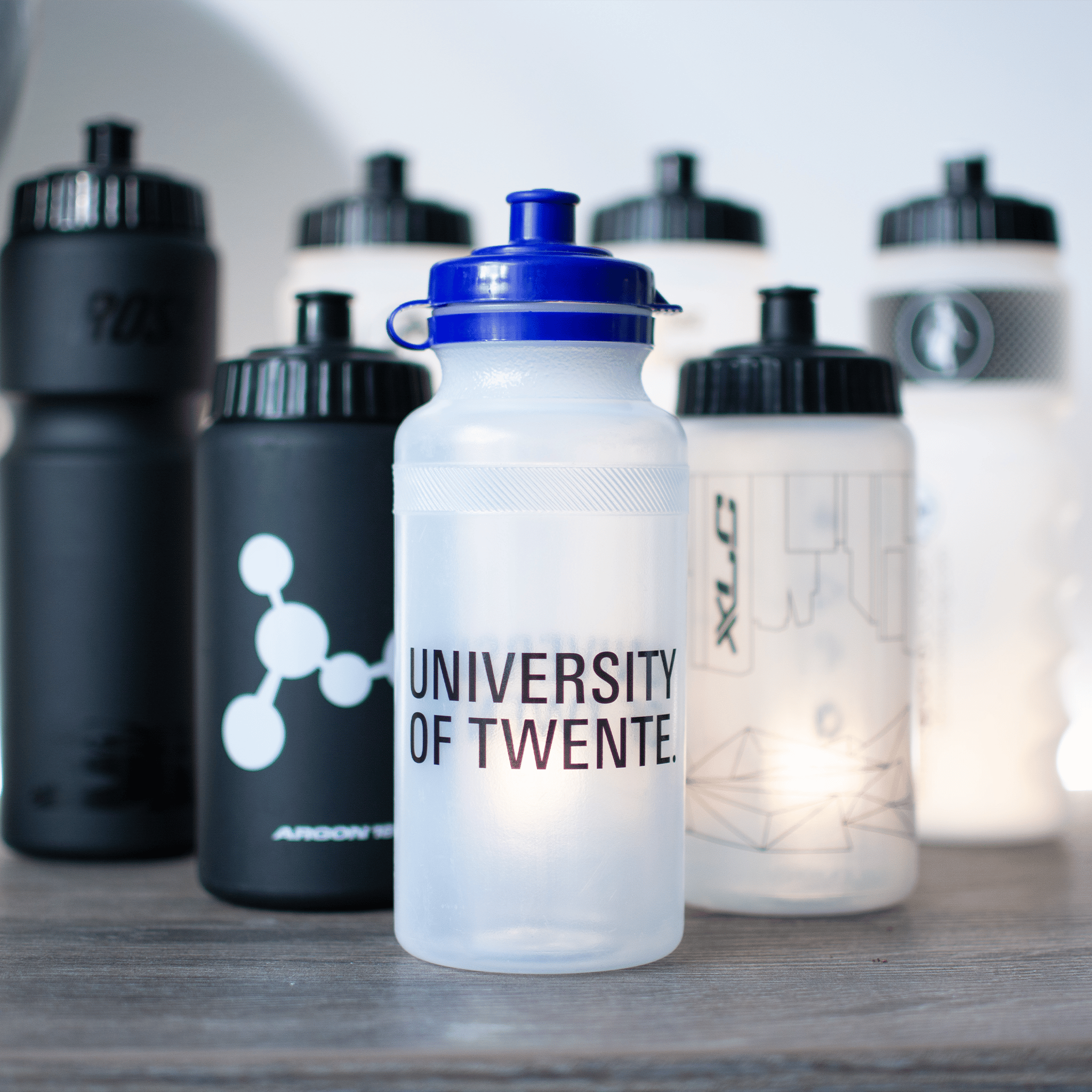 Activity bottle with other sports bottles