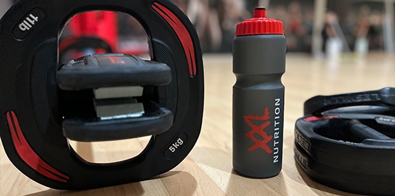 XXL Nutrition sports bottle with soft touch coating