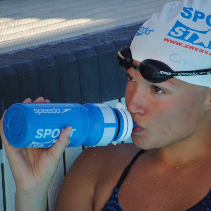 SportstarZ Trinkflasche blau mit weißem Aufdruck