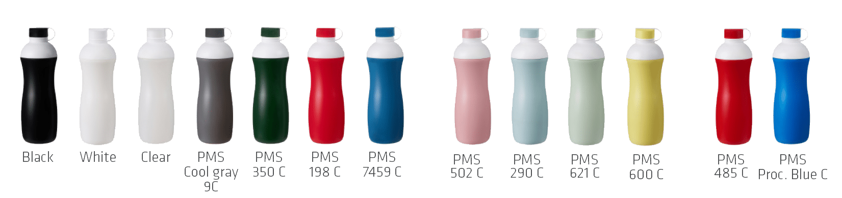 Oasus – Farbkombinationen der Wasserflasche