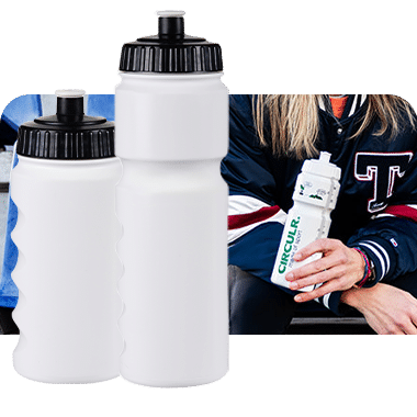 Sport bidon met grip en zichtstreep