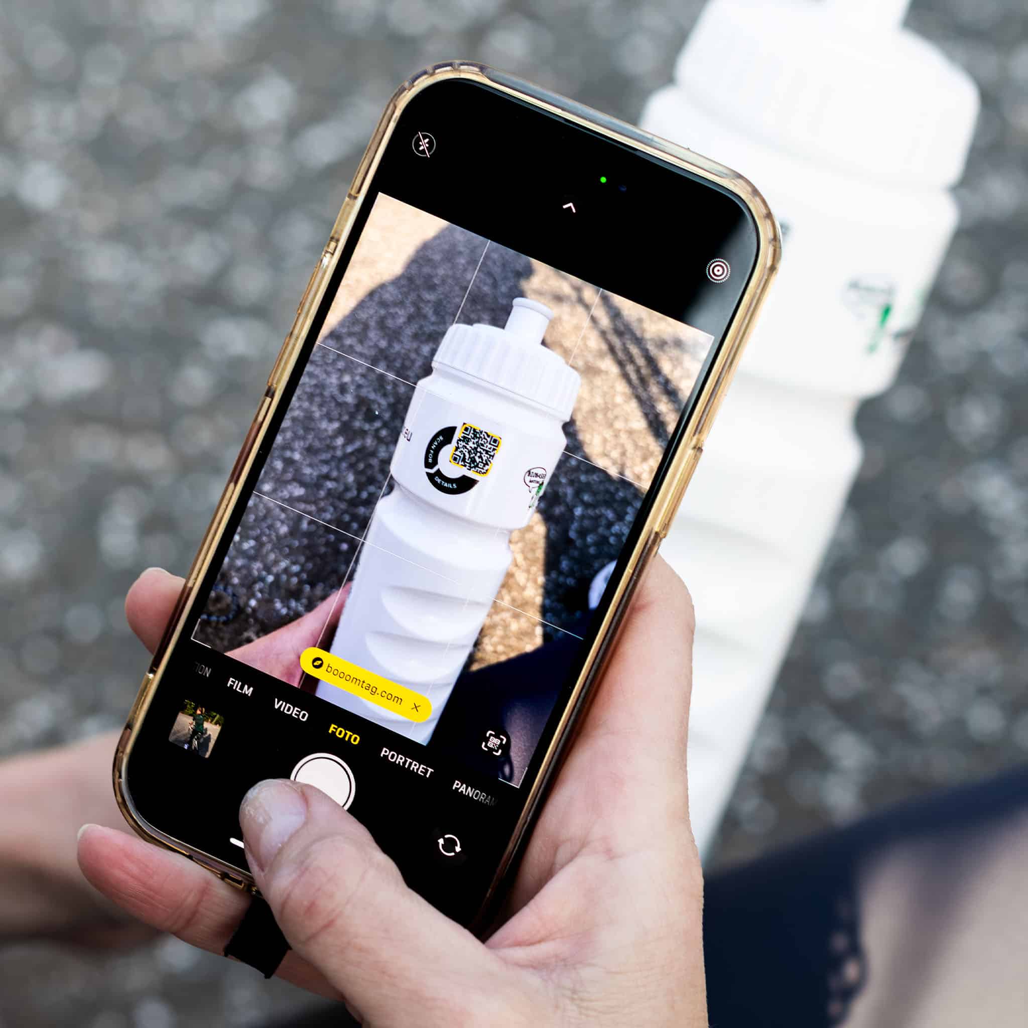 QR Code digitaal productpaspoort op fles